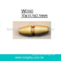 (#W0360) 30mm one hole bullet shaped wood coat toggle buttons